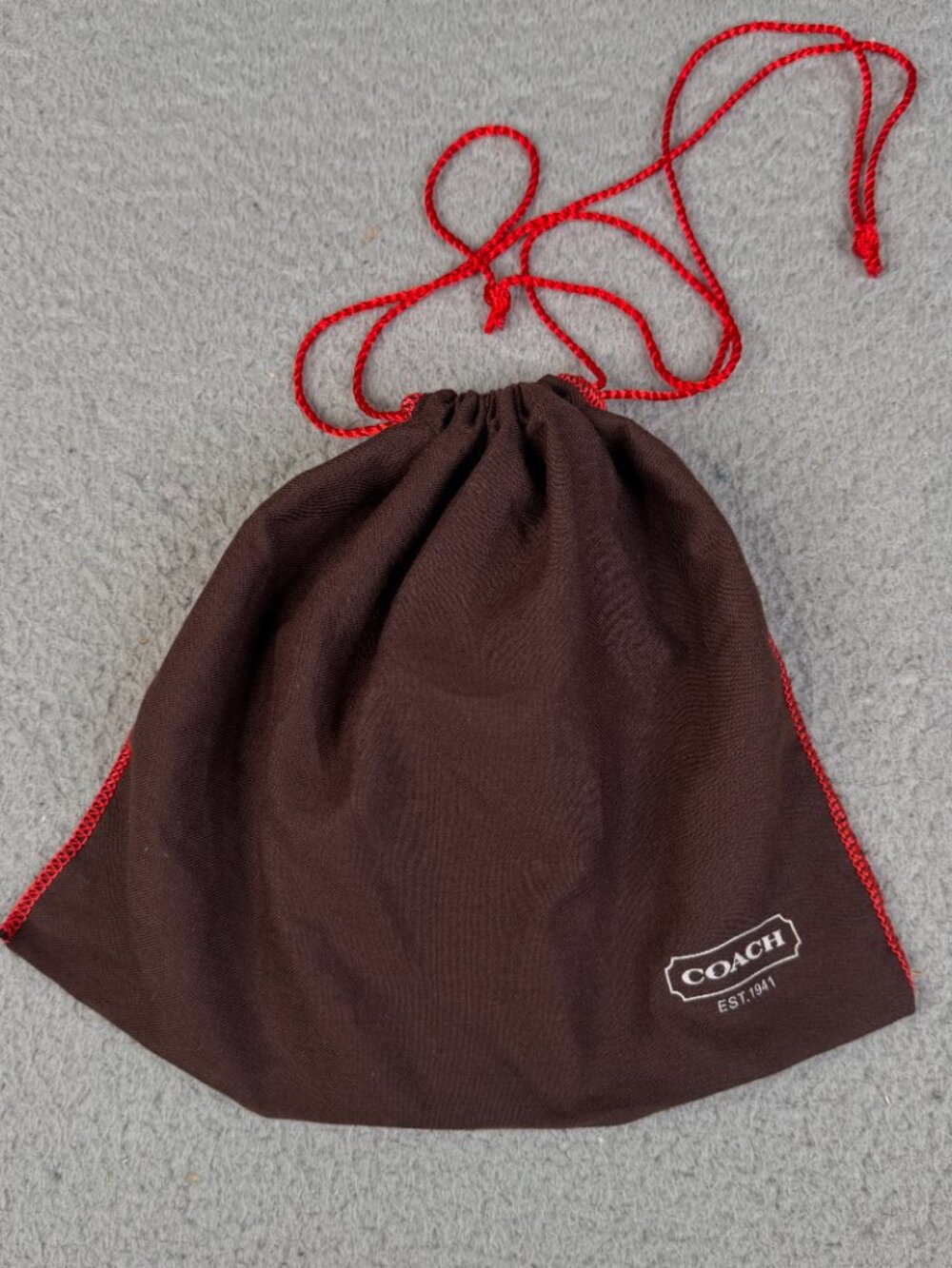 COACH Brown Drawstring Dust Bag 11 x 9